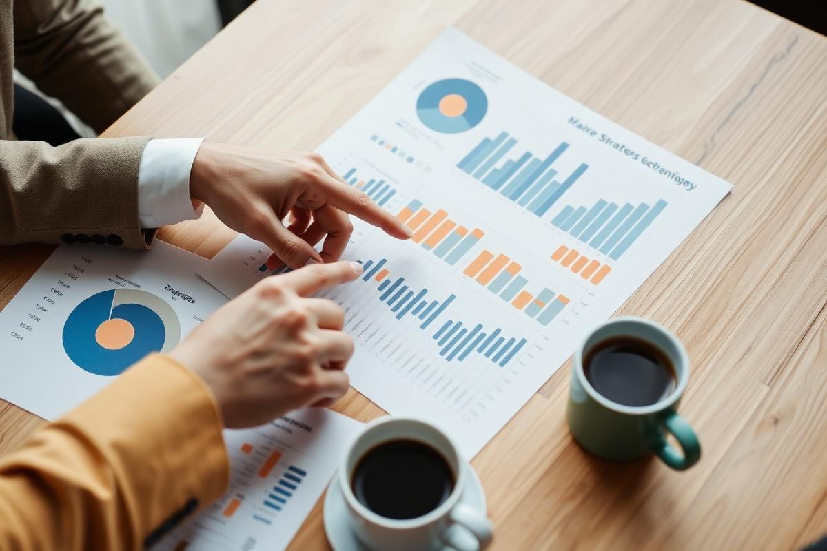 Analytics review during a strategy session